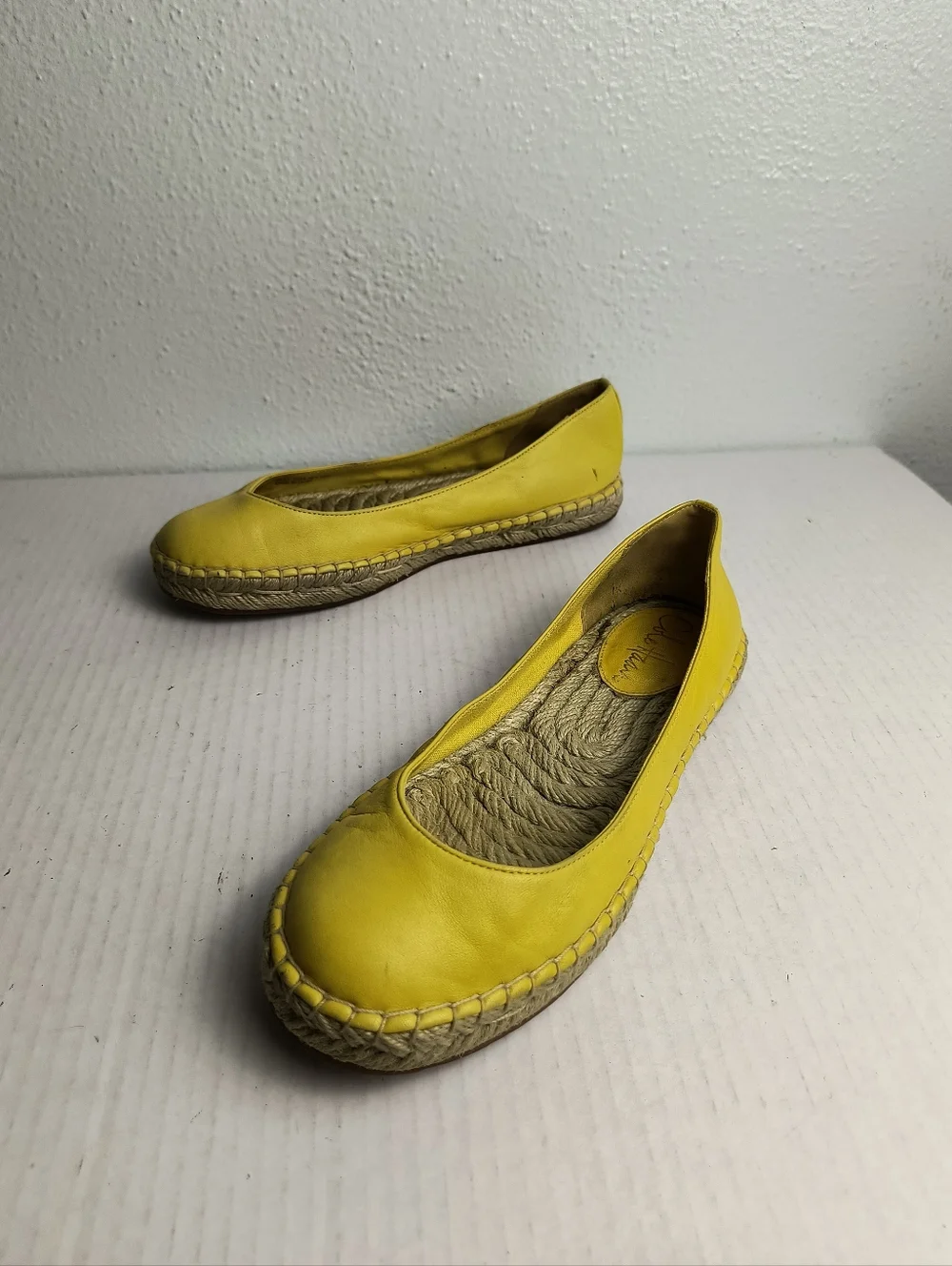 Cole Haan Aimee 6B Yellow Ballet Espadrille Flat Shoes Boho Chic